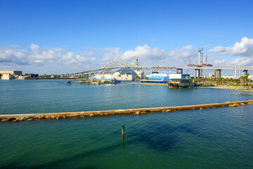 The Port of Corpus Christi located on Corpus Christi Bay. Texas, USA