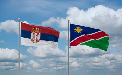 Namibia and Serbia, country relationship concept