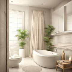 bathroom illustration background