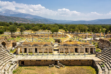 Beautiful view of the archaeological site of Aphrodisias, Turkey