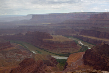 Canyonlands and the Colorado River viewed from Deadhorse Point State Park,Moab, Utah.