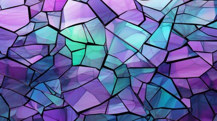 abstract background with triangles, Lavender and Forest Green, Abstract pattern of glass crack