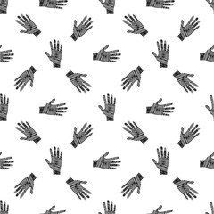 Vector seamless pattern, palm. Doodle style. Stock illustration for backgrounds, textiles and packaging.