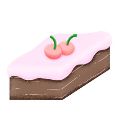 chocolate cake with cherry