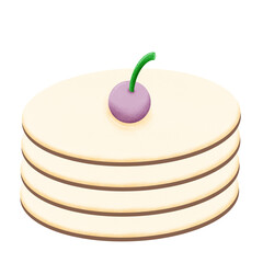 pancakes with cherry