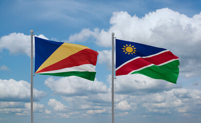 Namibia and Seychelles, country relationship concept
