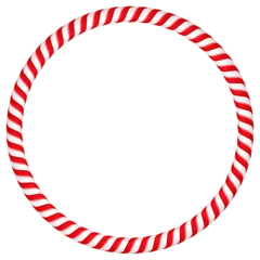 Foto op Canvas Circle made of candy cane isolated on transparent background © Aleksandr Bryliaev