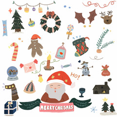 christmas icons set