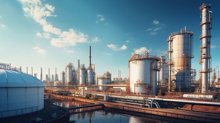 Fuel industry, refinery and fuel storage silos