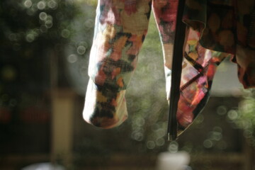 christmas tree hanging on a tree