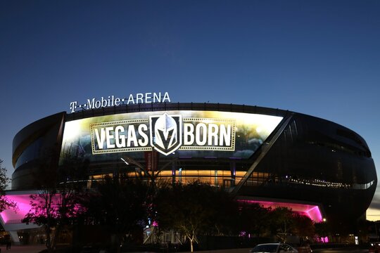 T-Mobile Arena is a multi-purpose indoor arena on the Las Vegas Strip and is the home venue for the NHL Vegas Golden Knights. Las Vegas, Nevada, USA - October 1