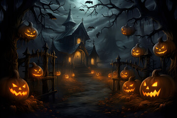 Old nerves with dim hand paths, horror, Halloween technology, fun, challenges, backgrounds.Generative AI.