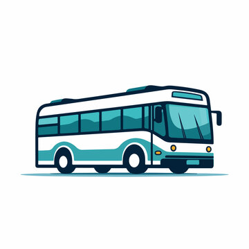 Bus in cartoon, doodle style. 2d vector illustration in logo, icon style. AI Generative