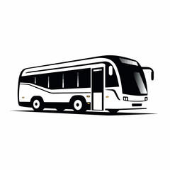 Bus in cartoon, doodle style. 2d vector illustration in logo, icon style. AI Generative