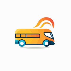 Bus in cartoon, doodle style. 2d vector illustration in logo, icon style. AI Generative