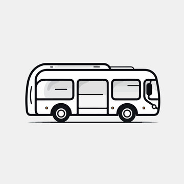 Bus in cartoon, doodle style. 2d vector illustration in logo, icon style. AI Generative