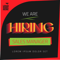 Hiring Poster Design Post Social media recruitment banner