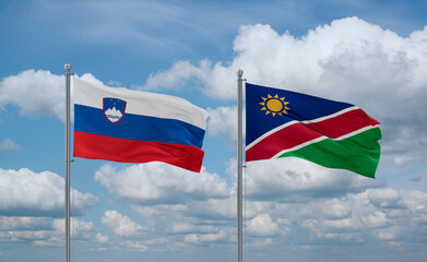 Namibia and Slovenia, country relationship concept