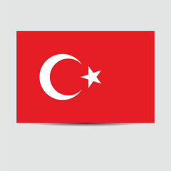 Turkey Vector Country Flag for design and advertising vectors design element
