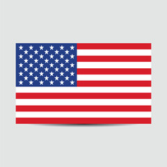 United States Of America Flag Vector Country Flag for design and advertising vectors design element