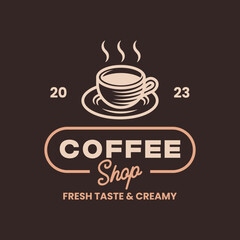 Coffee Shop Logos, Badges and Labels Design Isolated. Cup, coffee, cafe vintage style objects retro vector illustration isolated
