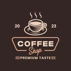 Coffee Shop Logos, Badges and Labels Design Isolated. Cup, coffee, cafe vintage style objects retro vector illustration isolated