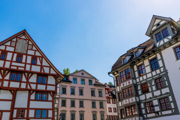 Dans les rues de Saint-Gall en Suisse