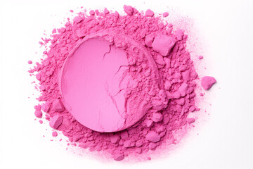 Vibrant rose hued dust, shimmer-free eyeshadow powder yielded on a clear setting. - obrazy, fototapety, plakaty