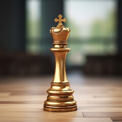 Render the king chess pieces on the chess board Ai generated art