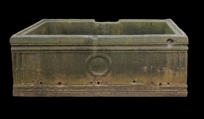 Old plaster sculptures and bas-reliefs, wall texture and patterns. Elements of architectural decorations of buildings. On the streets in Istanbul, public places.