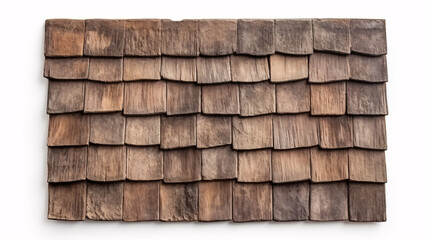 A simulated wooden roof tile pattern is displayed on a white backdrop.