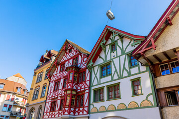 Dans les rues de Arbon au bord du lac de Constance en Suisse