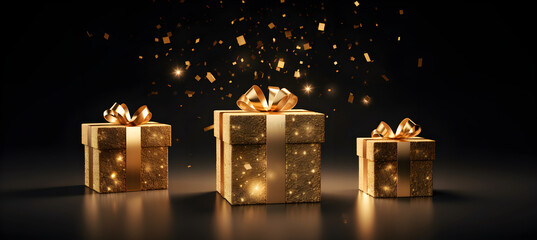 Magic holiday box. The concept of gifts for Christmas and New Year	
