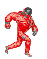 astronaut cartoon is walking fast © DM7