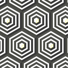 Seamless geometric pattern with hexagons.