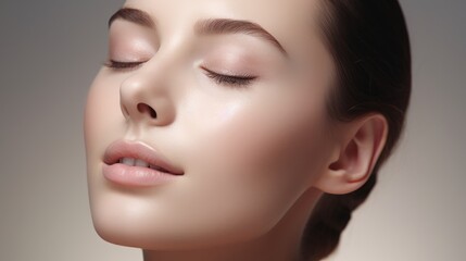 Obraz na płótnie Canvas Skin face care beauty cosmetic remove dermatology clean wallpaper background
