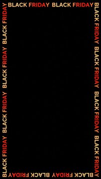 Vertical video black friday frame loop animation
