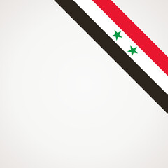 Corner ribbon flag of Syria