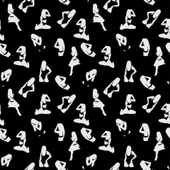 seamless pattern with  womens