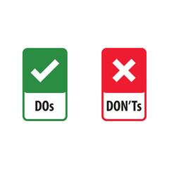 Do and don't vector icon