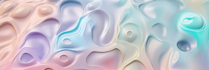The gel surface in soft pastel colors. AI generated banner image.