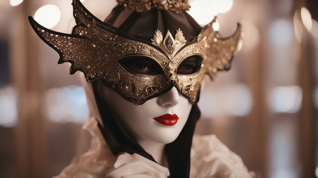 anime cartoon inspired anime     A mask and costume that dazzle with elegance and mystery 