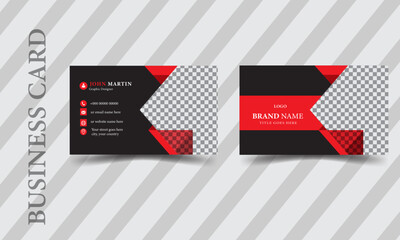 Business card design template horizontal simple clean template