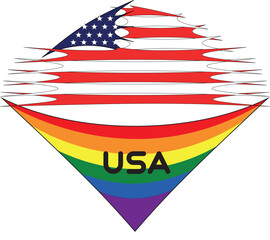 abstract pride flag of America