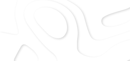 White abstract geometric pattern background, wave and curve abstract background. Abstract wavy line 3d paper cut white background.