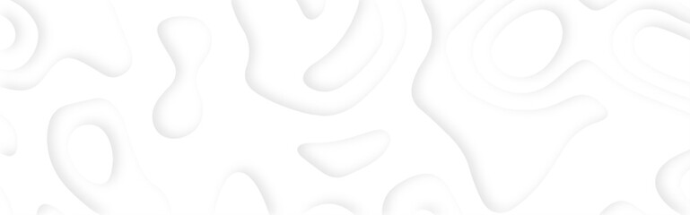 White abstract geometric pattern background, wave and curve abstract background. Abstract wavy line 3d paper cut white background.