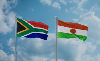 Niger national flags, country relationship concept