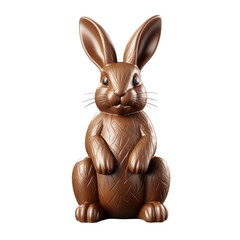 Chocolate Easter Bunny Isolated on Transparent Background - Sweet Easter Treat, PNG