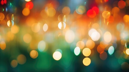 Obraz premium A photo of many of the smallest light bulbs on a Christmas tree, alternating colors of green, red, white, blurry, very beautiful, with bokeh.