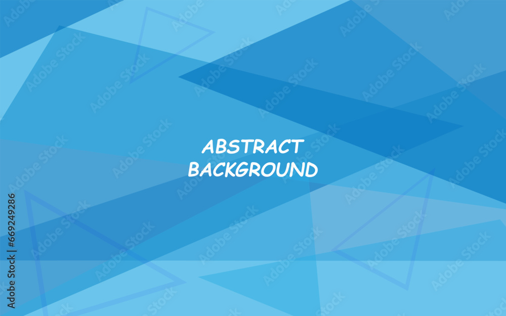Poster Abstract background of geometric shapes. Bright triangular shapes of various colors and transparency. Platform for advertising.Vector illustration.